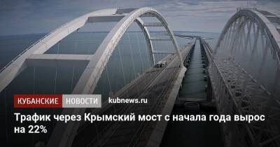 Трафик через Крымский мост с начала года вырос на 22% - kubnews.ru - Крым - Краснодарский край