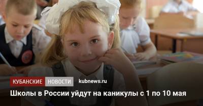 Владимир Путин - Анна Попова - Сергей Кравцов - Дмитрий Афанасьев - Школы в России уйдут на каникулы с 1 по 10 мая - kubnews.ru - Россия