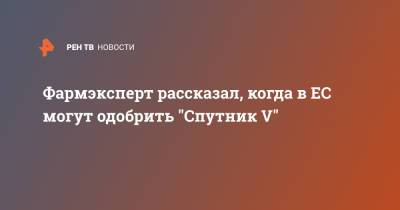 Фармэксперт рассказал, когда в ЕС могут одобрить "Спутник V" - ren.tv - Москва