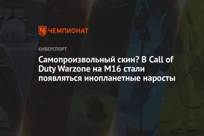 Самопроизвольный скин? В Call of Duty Warzone на М16 стали появляться инопланетные наросты - championat.com