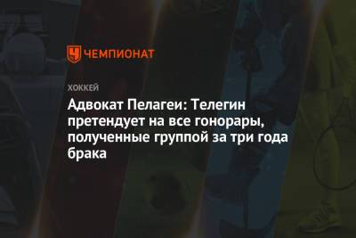 Иван Телегин - Адвокат Пелагеи: Телегин претендует на все гонорары, полученные группой за три года брака - championat.com