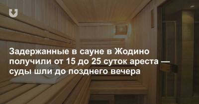 Задержанные в сауне в Жодино получили от 15 до 25 суток ареста — суды шли до позднего вечера - news.tut.by