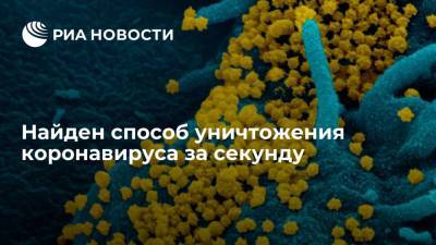 Найден способ уничтожения коронавируса за секунду - ria.ru - Москва - США - Ухань