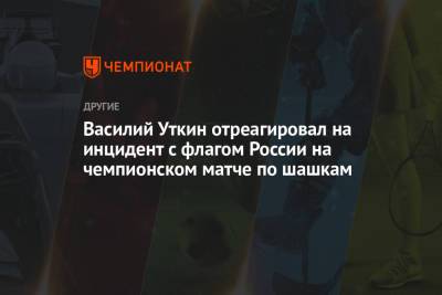 Василий Уткин - Тамара Тансыккужина - Яцек Павлицкий - Василий Уткин отреагировал на инцидент с флагом России на чемпионском матче по шашкам - championat.com