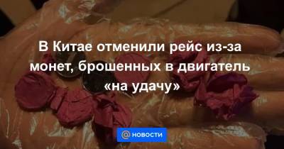 В Китае отменили рейс из-за монет, брошенных в двигатель «на удачу» - news.mail.ru