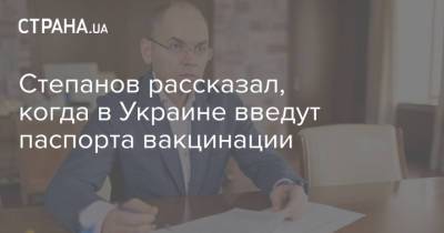 Максим Степанов - Степанов рассказал, когда в Украине введут паспорта вакцинации - strana.ua
