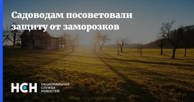 Садоводам посоветовали защиту от заморозков - nsn.fm