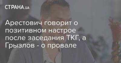 Алексей Арестович - Сергей Гармаш - Арестович говорит о позитивном настрое после заседания ТКГ, а Грызлов - о провале - strana.ua