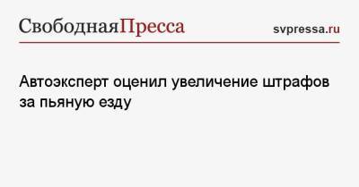 Дмитрий Славнов - Автоэксперт оценил увеличение штрафов за пьяную езду - svpressa.ru
