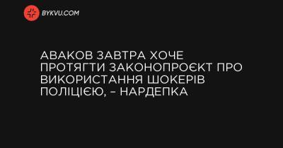 Аваков завтра хоче протягти законопроєкт про використання шокерів поліцією, – нардепка - bykvu.com