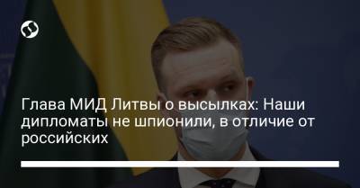 Габриэлюс Ландсбергис - Глава МИД Литвы о высылках: Наши дипломаты не шпионили, в отличие от российских - liga.net - Москва - Литва - Вильнюс