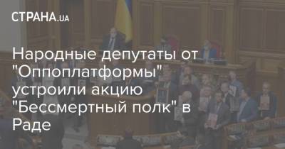 Олег Волошин - Народные депутаты от "Оппоплатформы" устроили акцию "Бессмертный полк" в Раде - strana.ua