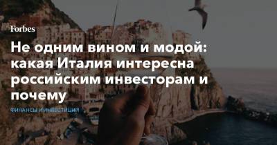 Не одним вином и модой: какая Италия интересна российским инвесторам и почему - forbes.ru - Италия