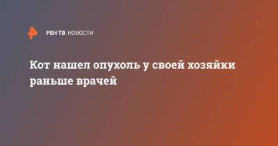 Кот нашел опухоль у своей хозяйки раньше врачей - ren.tv
