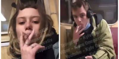 «Хвастались безнаказанностью»: полиция разыскала пару, курившую в вагоне метро в Киеве — видео - nv.ua - Киев