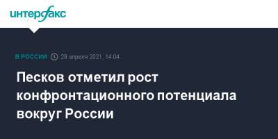 Владимир Путин - Дмитрий Песков - Песков отметил рост конфронтационного потенциала вокруг России - interfax.ru - Москва - Болгария - Чехия - Запад