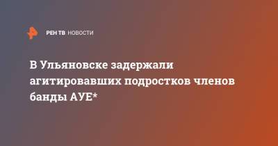 В Ульяновске задержали агитировавших подростков членов банды АУЕ* - ren.tv - Ульяновск