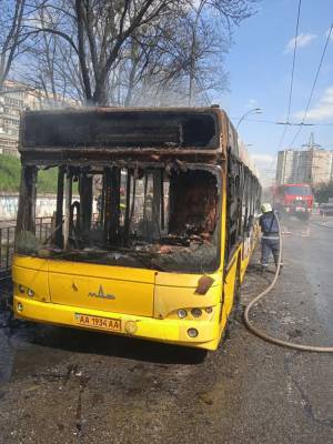 В Киеве на ходу загорелся автобус с пассажирами: впечатляющее видео - news.bigmir.net - Киев