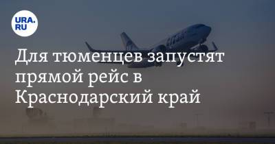 Для тюменцев запустят прямой рейс в Краснодарский край - ura.news - Анапа - Краснодарский край - Тюмень - Геленджик