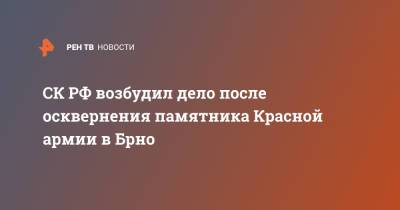 Светлана Петренко - СК РФ возбудил дело после осквернения памятника Красной армии в Брно - ren.tv - Россия - Чехия - Брно - деревня Врбетица