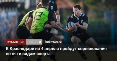В Краснодаре на 4 апреля пройдут соревнования по пяти видам спорта - kubnews.ru - Краснодарский край - Краснодар - Махачкала