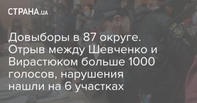 Александр Шевченко - Довыборы в 87 округе. Отрыв между Шевченко и Вирастюком больше 1000 голосов, нарушения нашли на 6 участках - strana.ua