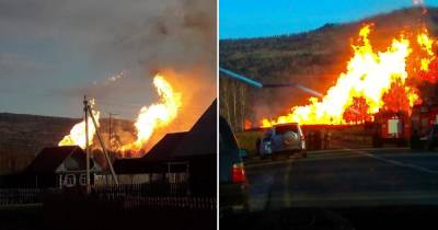 При пожаре на газопроводе в Башкирии никто не пострадал - ren.tv - Башкирия - район Белорецкий