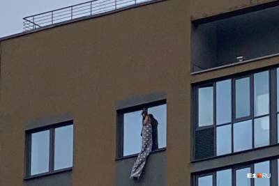 В Екатеринбурге 11-летняя девочка спасалась от пожара на карнизе 17 этажа - znak.com - Екатеринбург - Свердловская обл.