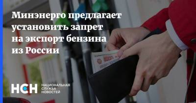 Минэнерго предлагает установить запрет на экспорт бензина из России - nsn.fm