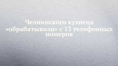 Челнинского кузнеца «обрабатывали» с 13 телефонных номеров - chelny-izvest.ru - Москва