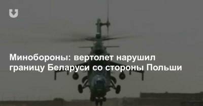 Минобороны: вертолет нарушил границу Беларуси со стороны Польши - news.tut.by - Польша - Минобороны