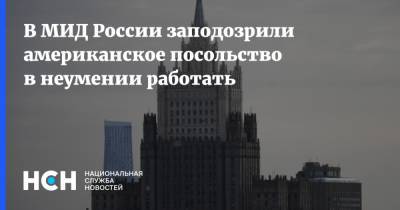В МИД России заподозрили американское посольство в неумении работать - nsn.fm - Москва