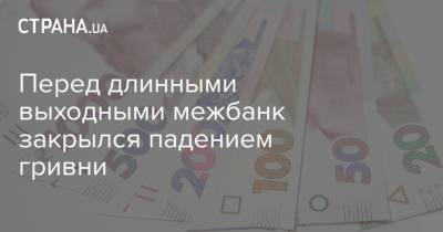 Перед длинными выходными межбанк закрылся падением гривни - strana.ua