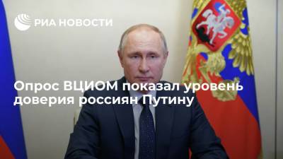 Владимир Путин - Опрос ВЦИОМ показал уровень доверия россиян Путину - ria.ru - Москва