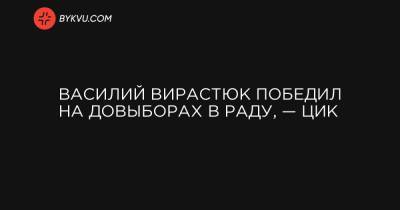 Александр Шевченко - Руслан Кошулинский - Василий Вирастюк - Василий Вирастюк победил на довыборах в Раду, — ЦИК - bykvu.com