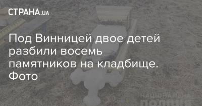 Под Винницей двое детей разбили восемь памятников на кладбище. Фото - strana.ua - Винницкая обл.