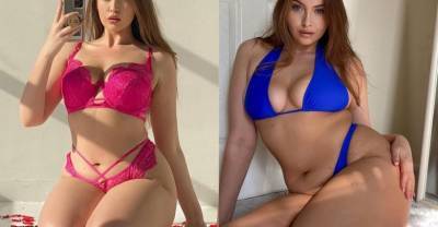Модель забыла про фотошоп, несмотря на растяжки и складки, которые особенно заметны в таком белье - reendex.ru - Техас