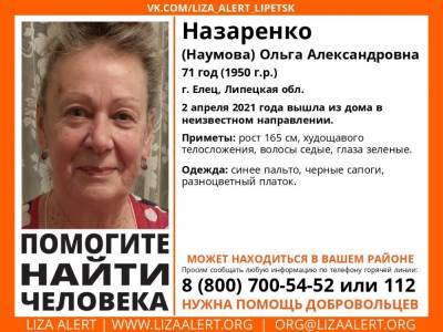 Водителей просят помочь найти пропавшую пенсионерку в разноцветном платке - lipetskmedia.ru - Липецкая обл. - Липецк