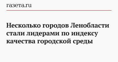 Несколько городов Ленобласти стали лидерами по индексу качества городской среды - gazeta.ru - Ленинградская обл. - Кировск