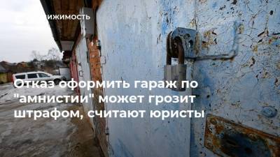Владимир Путин - Отказ оформить гараж по "амнистии" может грозит штрафом, считают юристы - realty.ria.ru - Москва