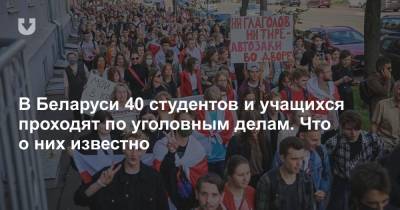 В Беларуси 40 студентов и учащихся проходят по уголовным делам. Что о них известно - news.tut.by