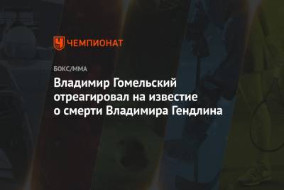 Владимир Гомельский - Павел Левкович - Владимир Гомельский отреагировал на известие о смерти Владимира Гендлина - championat.com