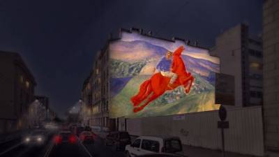 Александр Беглов - В Петербурге световое граффити картины Петрова-Водкина украсит фасад дома - russian.rt.com - Санкт-Петербург