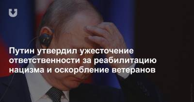 Владимир Путин - Путин утвердил ужесточение ответственности за реабилитацию нацизма и оскорбление ветеранов - news.tut.by - Россия