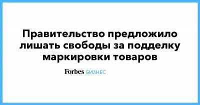 Правительство предложило лишать свободы за подделку маркировки товаров - forbes.ru