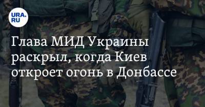 Дмитрий Кулеба - Глава МИД Украины раскрыл, когда Киев откроет огонь в Донбассе - ura.news - Киев