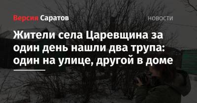 Жители села Царевщина за один день нашли два трупа: один на улице, другой в доме - nversia.ru - Саратовская обл.
