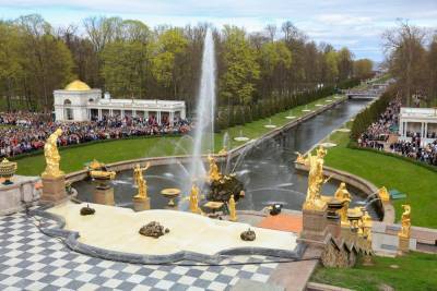 Тестовый запуск фонтанов Большого каскада провели в Петергофе - neva.today - Санкт-Петербург