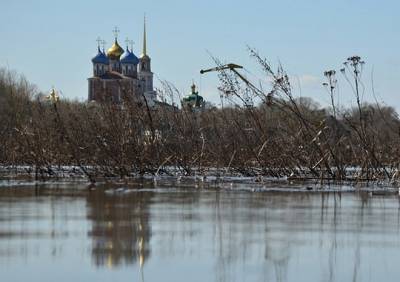 За сутки уровень воды в Оке в черте Рязани повысился на 53 см - ya62.ru - Рязань