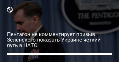 Владимир Зеленский - Джон Кирби - Пентагон не комментирует призыв Зеленского показать Украине четкий путь в НАТО - liga.net